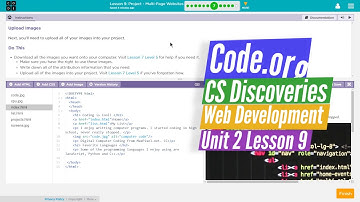 Multi-Page Websites Lesson 9.7 Tutorial with Answers - Code.org Web Development