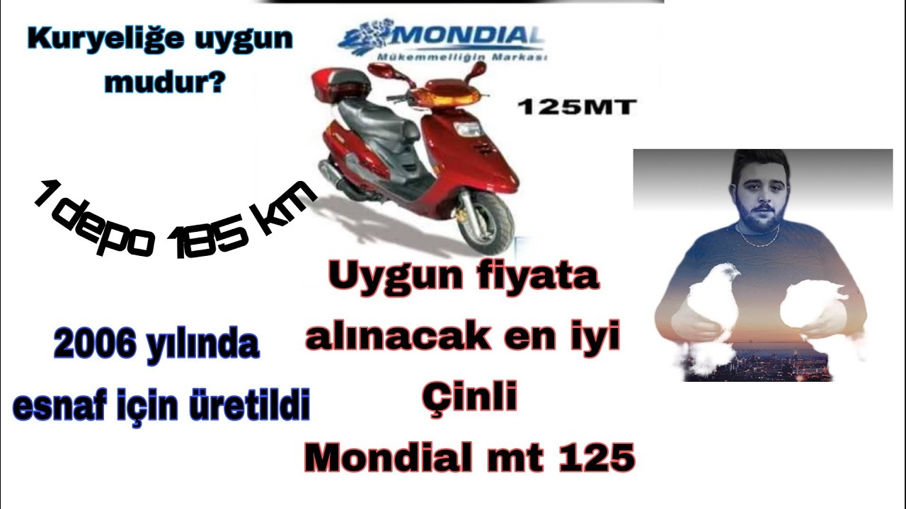 mondialmt125 #mondial 2006 model motor klasikleri Sürücü ve esnaf dostu Mondial  125 mt tanıtımı - YouTube