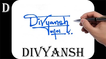How to signature your name | Autograph | Billinioare signature | Divyansh Name Signature Style