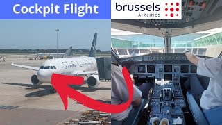 Cockpit Flight BCN-BRU with Brussels airlines