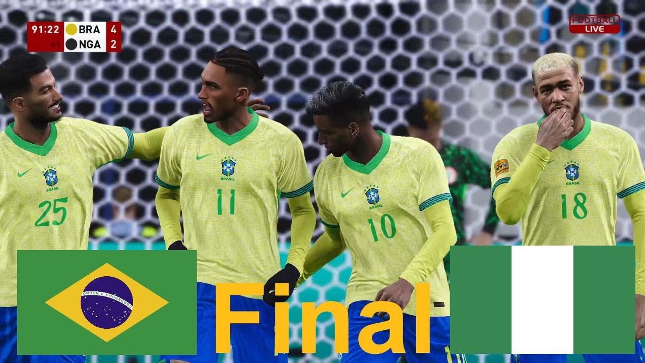 Brasil x Nigéria - Final da Copa do Mundo 2026 - Simulação de Jogo Completo PES
