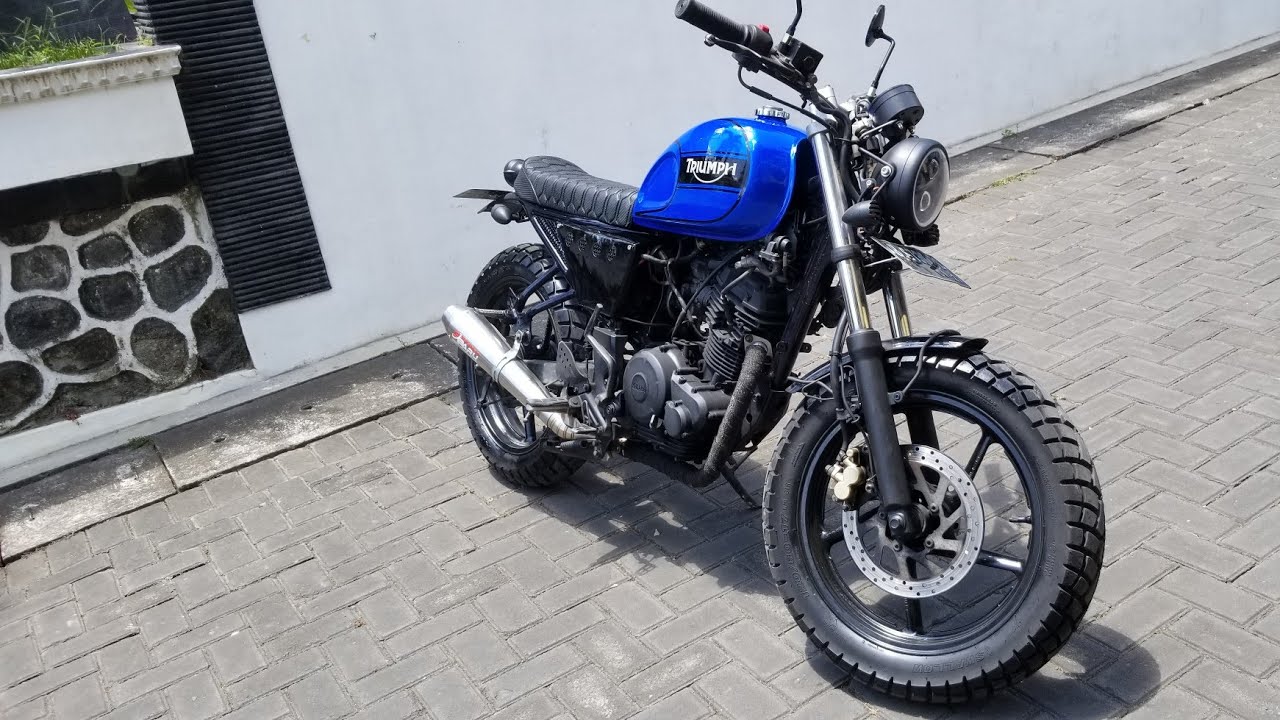 Modifikasi Yamaha Byson Scrambler Low Budget Kapan Yamaha Bikin Motor Classik YouTube