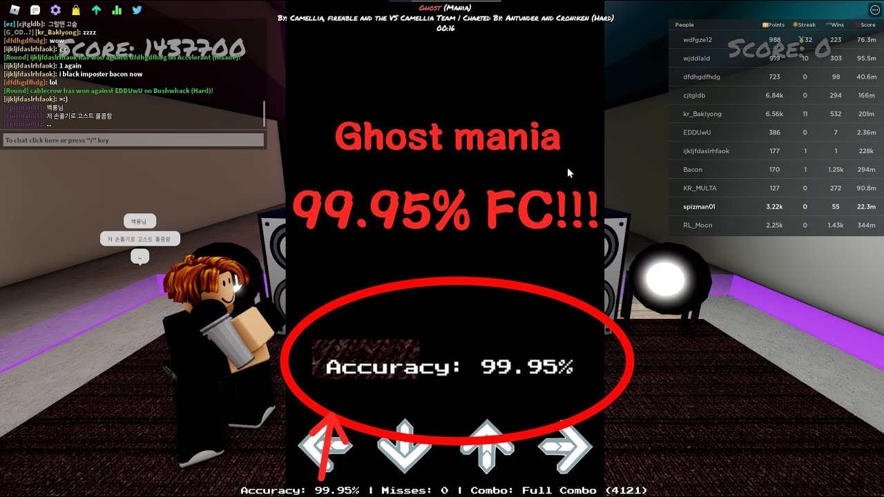 Roblox FNF Ghost mania FC!!!! 99.95%