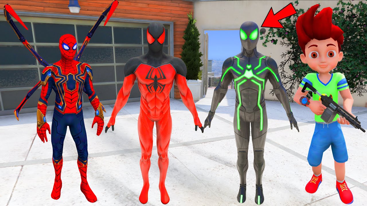 Stealing Every Spiderman Suit In Gta 5 | Gta 5 Gameplay