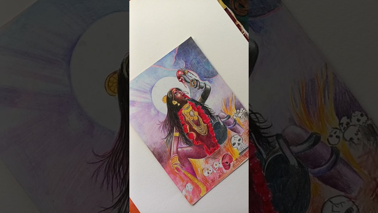 Hyper Realistic Maa Kali Drawing 🙏 | Maa Kali Devotional Art | Rate My Drawing