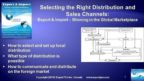 Selecting the right export distribution: Export & Import – Winning in the Global Marketplace