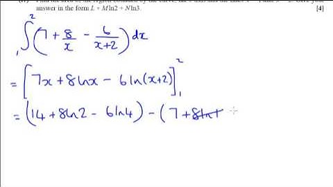 A Level Pure Maths - Partial Fractions OCR C4 June 2015 q10iv