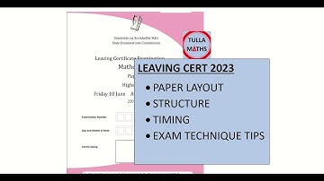 Leaving Cert Maths 2023. Exam Technique Tips, Changes, Timing