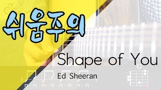 [쉬움주의] Shape of You - Ed Sheeran [Guitar Tutorial｜기타 강좌] chords