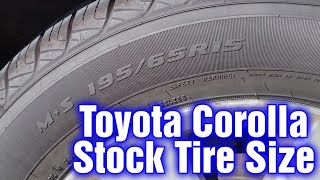 Toyota Corolla Tire Size