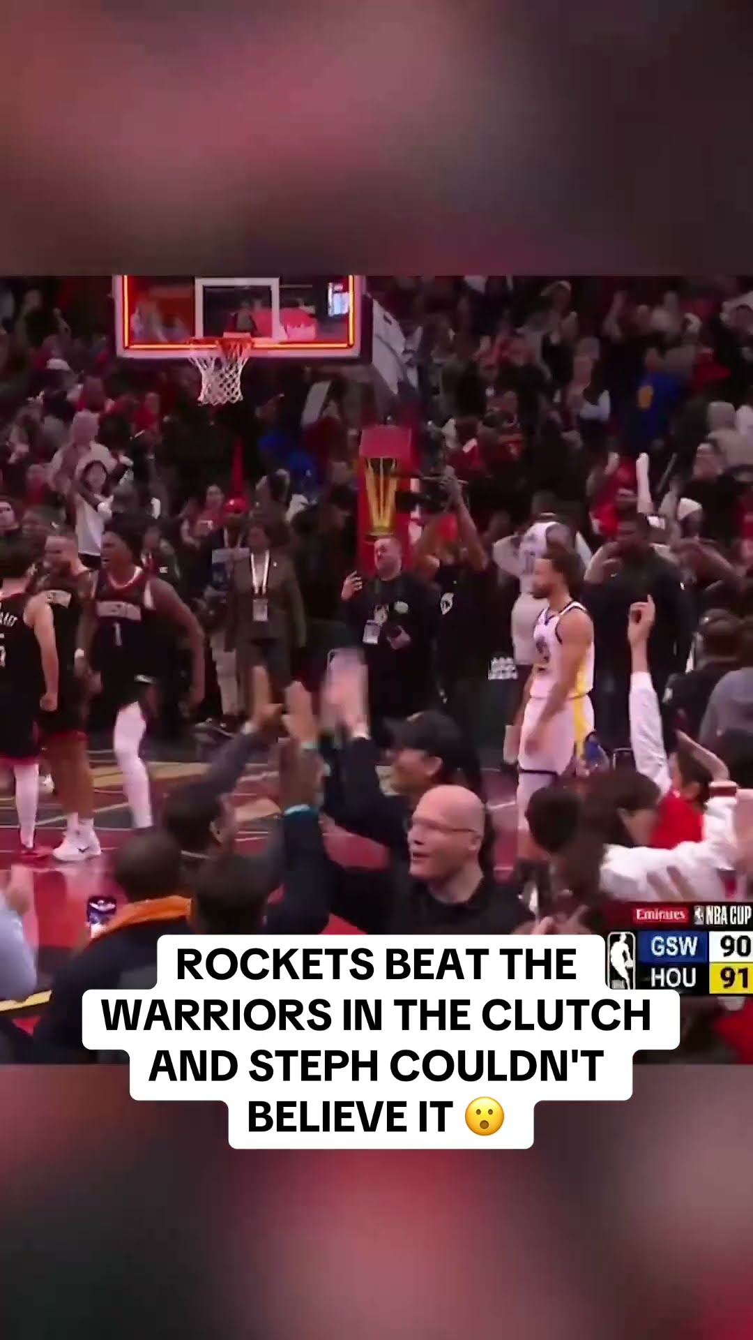 Steph Curry's reaction ?