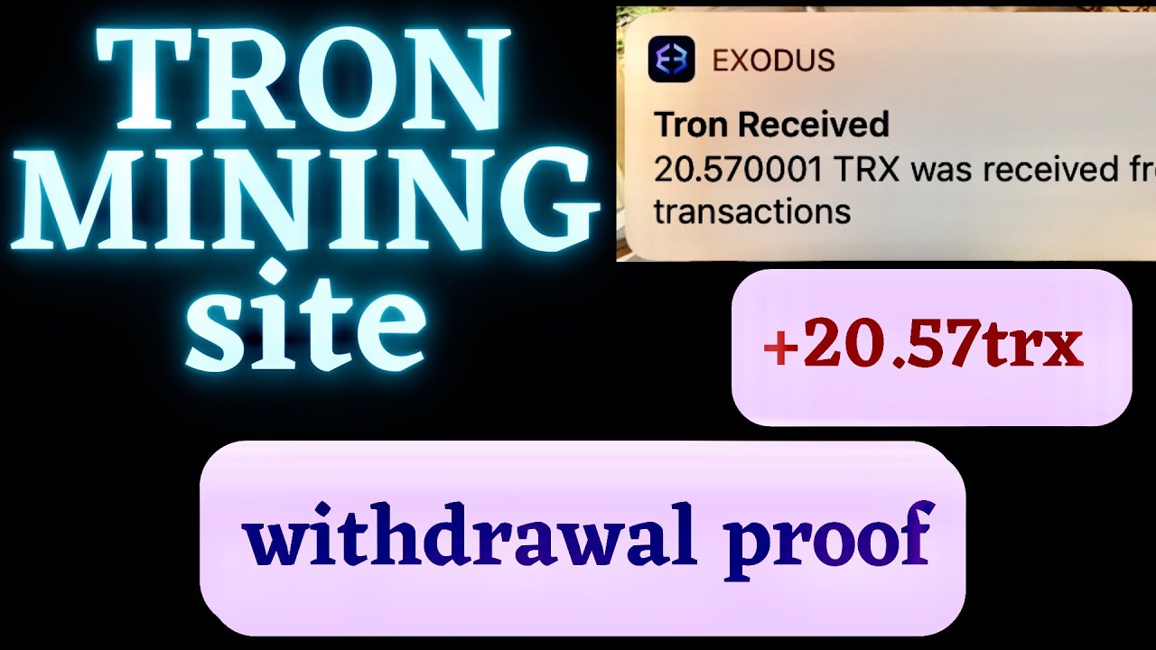 Tron mining site withdrawal proof (tronpro.co review)