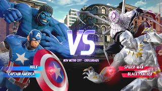 Blue Hulk & Blue Captain America VS White Spiderman & White Panther I Marvel vs Capcom Infinite