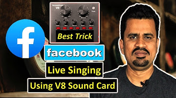 Facebook Live Singing | Mobile Live Setup | YouTube Live Online | V8 Sound Card  |