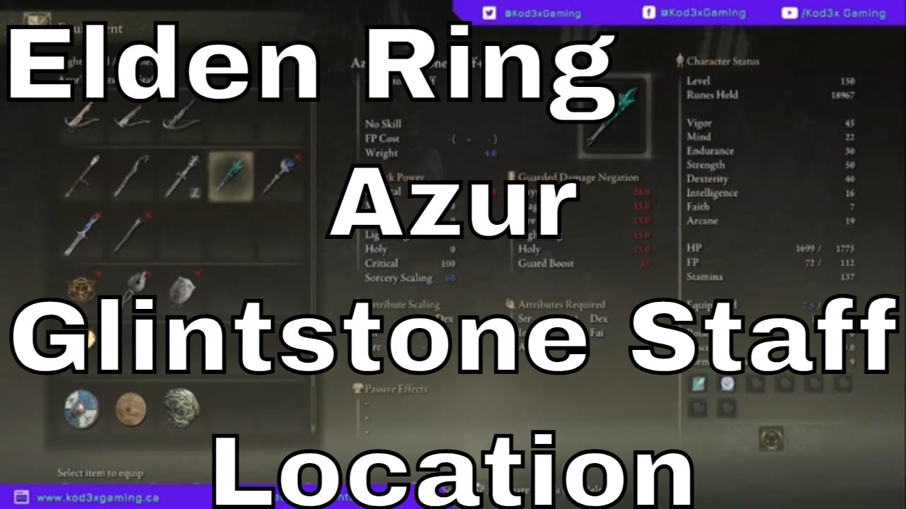 Elden Ring Where to find Azur Glintstone Staff YouTube
