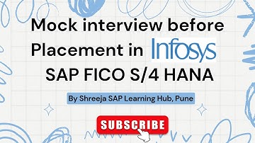 Mock interview conducted Before Placement in Infosys | SAP FICO S4 HANA  | Best SAP Courses in Pune