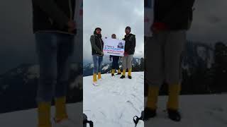 Three  Kashmiri young men climbed a snow-covered  Peak( 12,000) to pay tribute to M Ali Sadpara