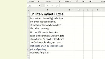 Smooth scrolling in Excel