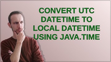 Convert UTC datetime to local datetime using java.time