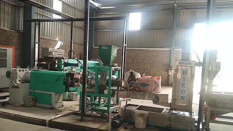 Hikon Recycling extruder with Die face Cutter 300 kg/hr for PP running  at Gravita Ltd Senegal 🇸🇳