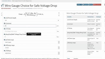 Voltage Drop Calculator