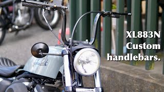 ハーレーダビッドソン ハンドル XL883N】みんな大好き！ハンドルすっきり加工！Everyone loves it