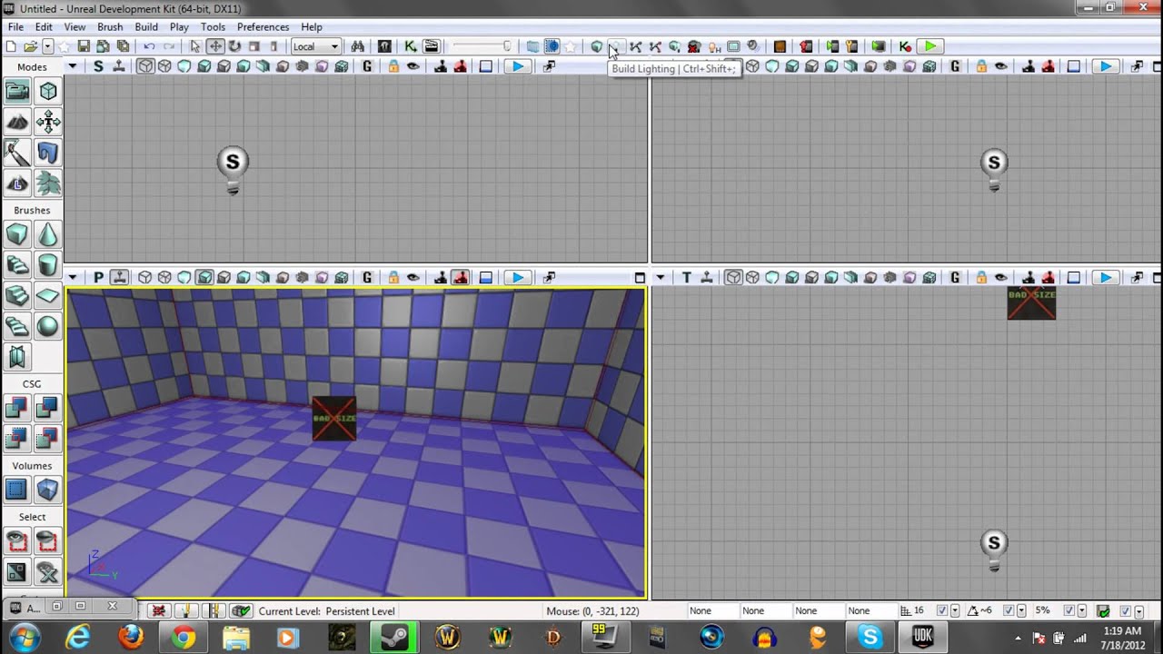 UDK Tutorial - Building Level Basics - Part 1 - YouTube