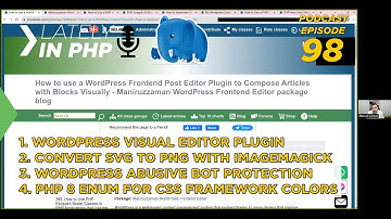 PHP 8 Enums to CSS Colors, WordPress Editor, Bot Protection, SVG to PNG Conversion: Lately in PHP 98