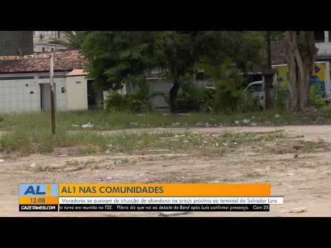 Moradores denunciam abandono de praça no conjunto Salvador Lyra, em Maceió 14/10/26
