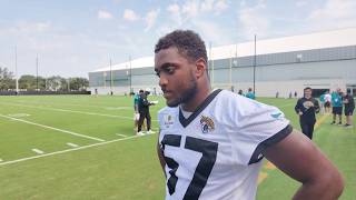 Defensive End Bryan Thomas Jr Full Training Camp Interview
