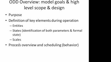 Overview of AB Modeling Process Part 2 Nugget 3ODD overviewmodel goals &high level scope & design