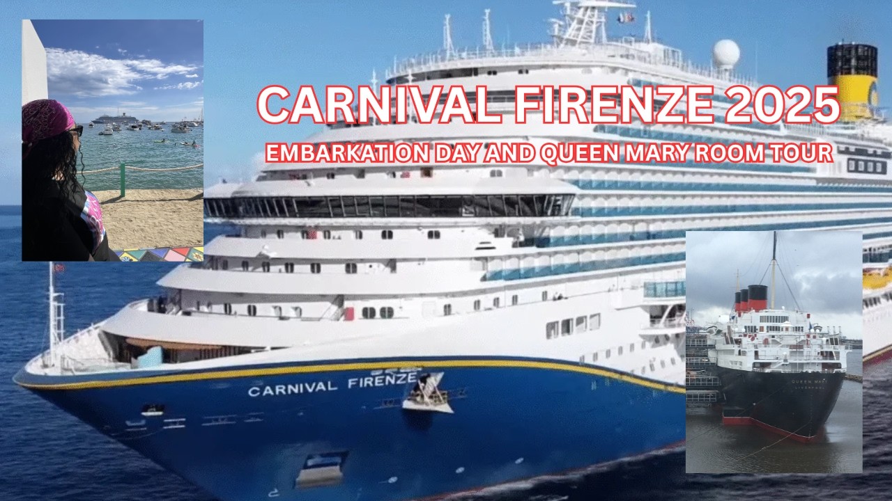 Staying on the Queen Mary before our Carnival Firenze Cruise with cabin tours.