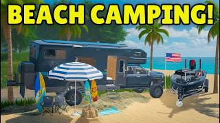 I Went on a Summer Beach Camping Trip with 13YoBros in APM | Roblox American Plains Mudding screenshot 3