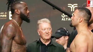 FULL & UNCUT - DEONTAY WILDER VS JOSEPH PARKER WEIGH IN & FACE OFF VIDEO