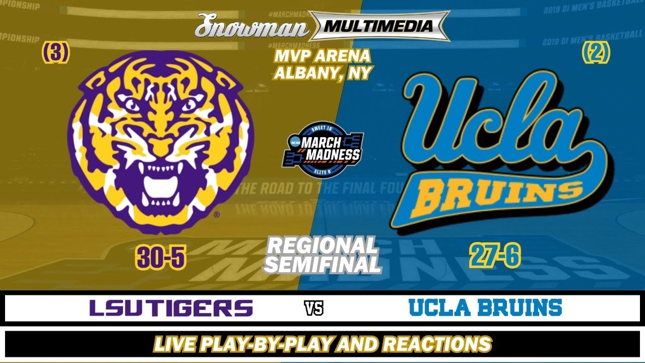 LSU Tigers vs UCLA Bruins NCAA Women's Sweet 16 Snowman Broadcast