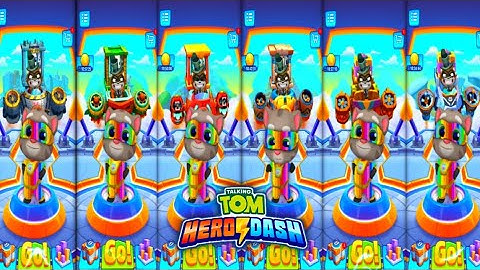 talking tom hero dash - all super heroes multiple colour suit saving all heroes gameplay android ios