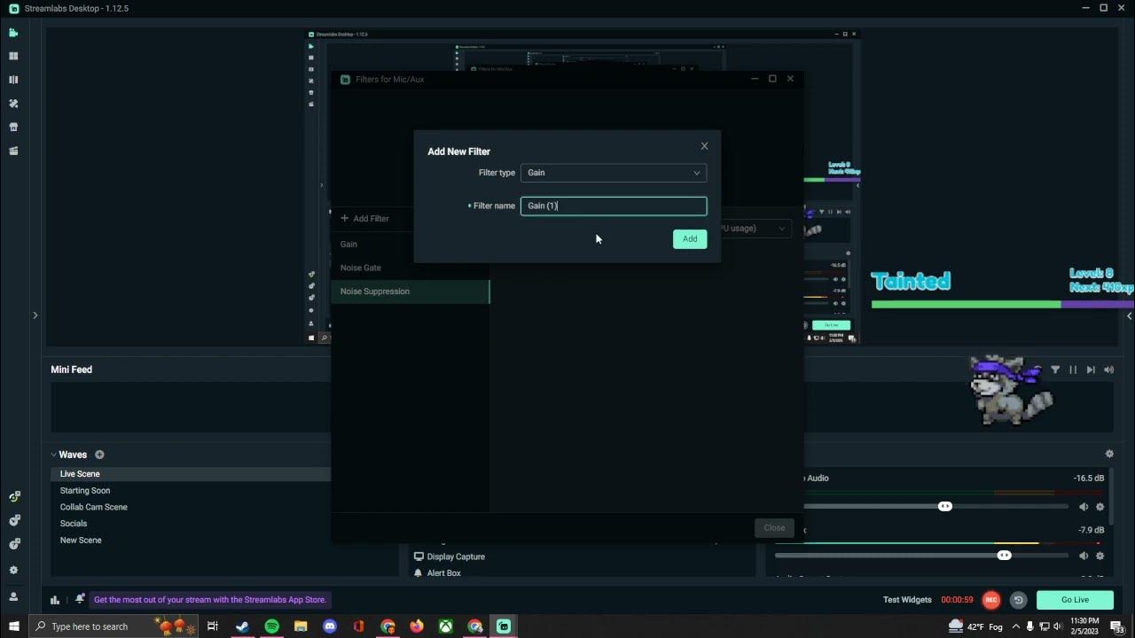 streamlabs Filter for mic how to set up YouTube