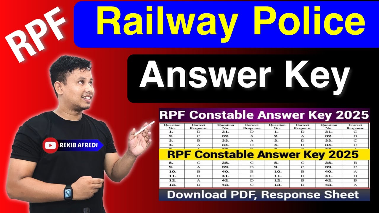 RPF Constable Answer Key 2025 Out 😍 || How to Check Railway Police Answer Key 2025