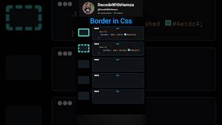 Border in Css😎. Css Border tutorial👑. #programming #css #Html #javascript #coding  #fyp
