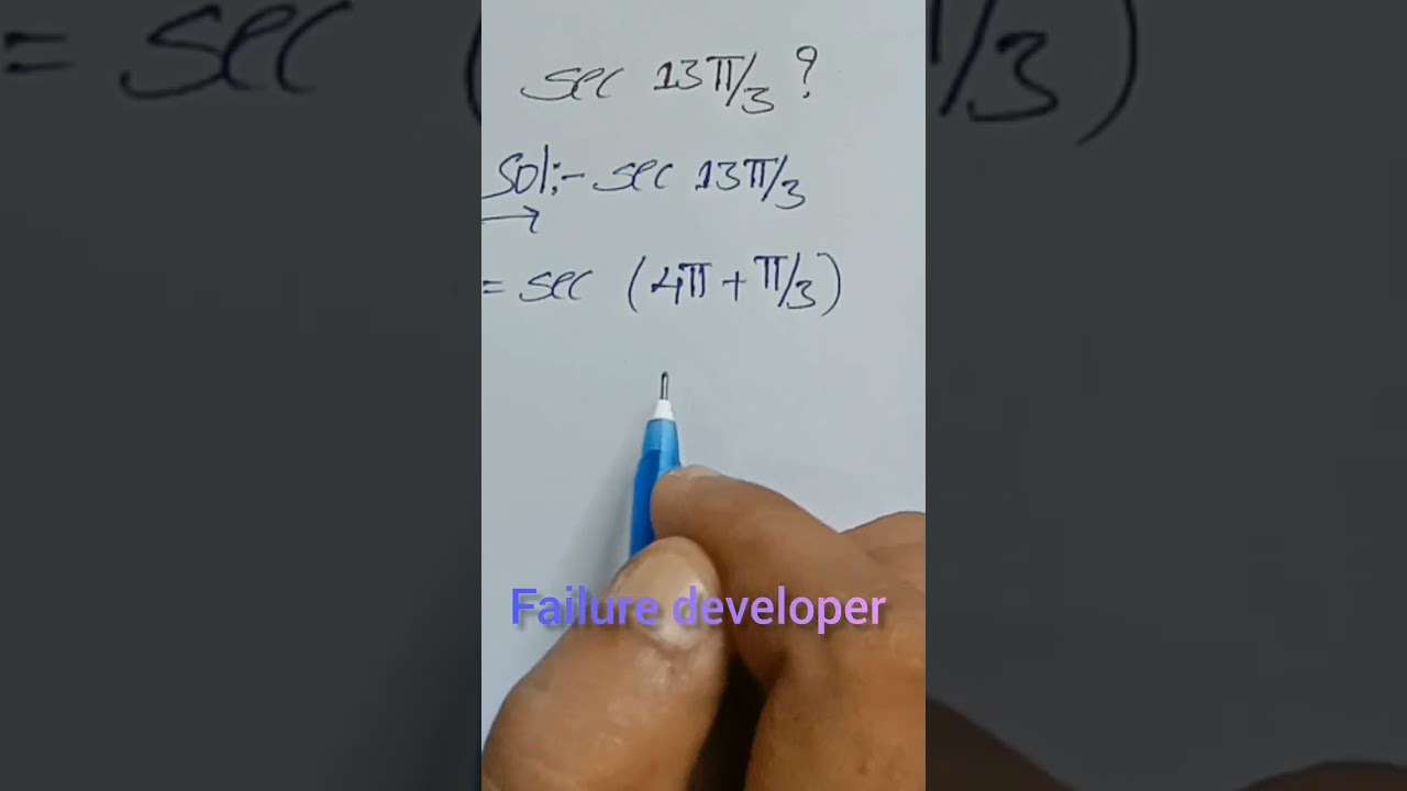 Find the value of sec 13π/3 ?