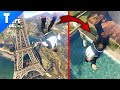 Je saute de la Tour Eiffel dans une piscine sur GTA 5 !