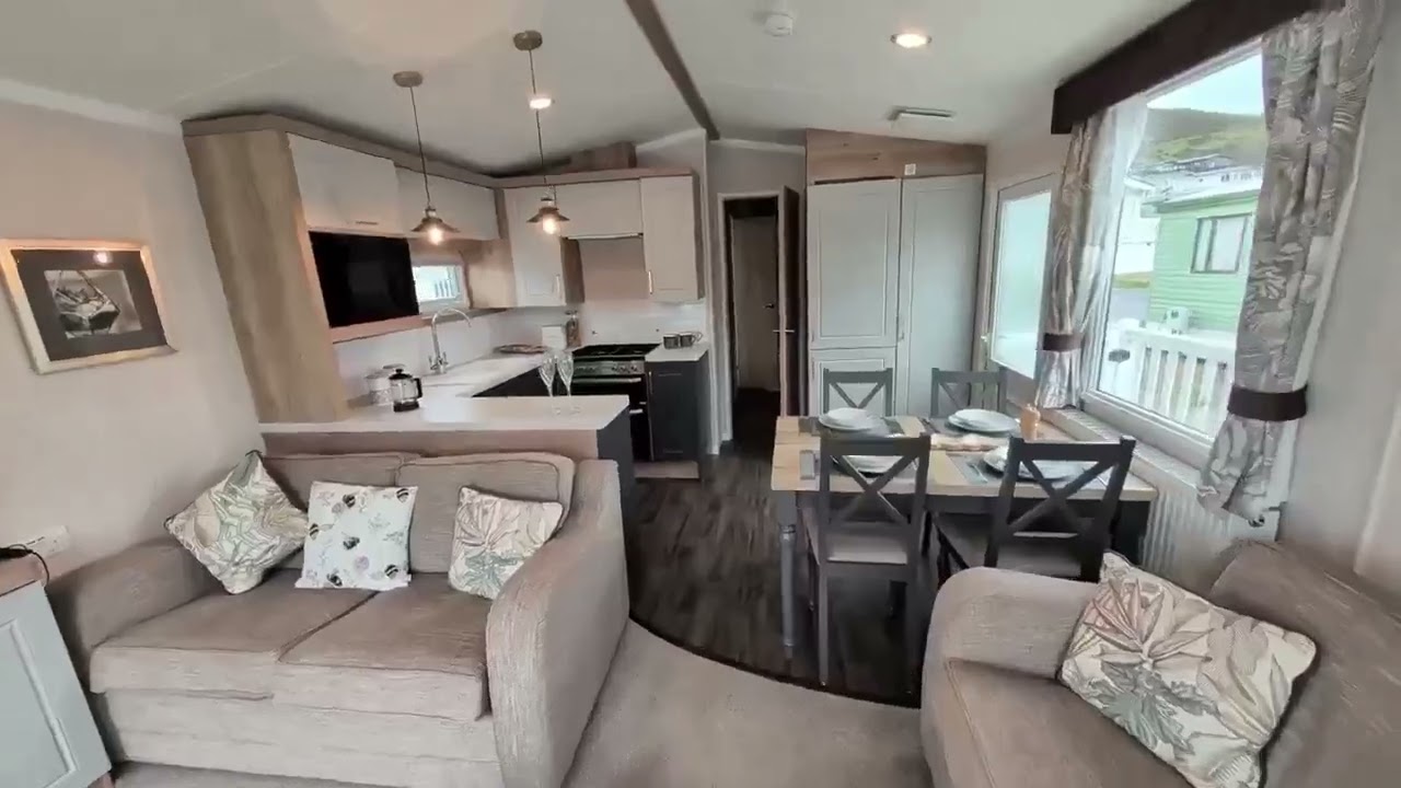 Tour a 2021 pre-loved Swift Bordeaux Holiday Home at Aber Bay!