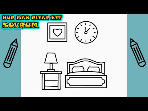 Hur man ritar ETT SOVRUM | Rita Det Själv | Lär dig att rita enkelt