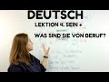 НЕМЕЦКИЙ. УРОК 4. Глагол sein, профессии в Немецком языке   #немецкий #deutsch #englifetv