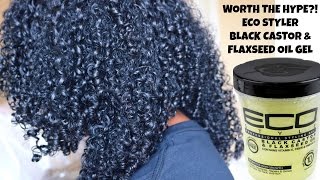 DEFINED WASH N GO | Eco Styler BLACK CASTOR &amp; FLAXSEED OIL REVIEW + GIVEAWAY