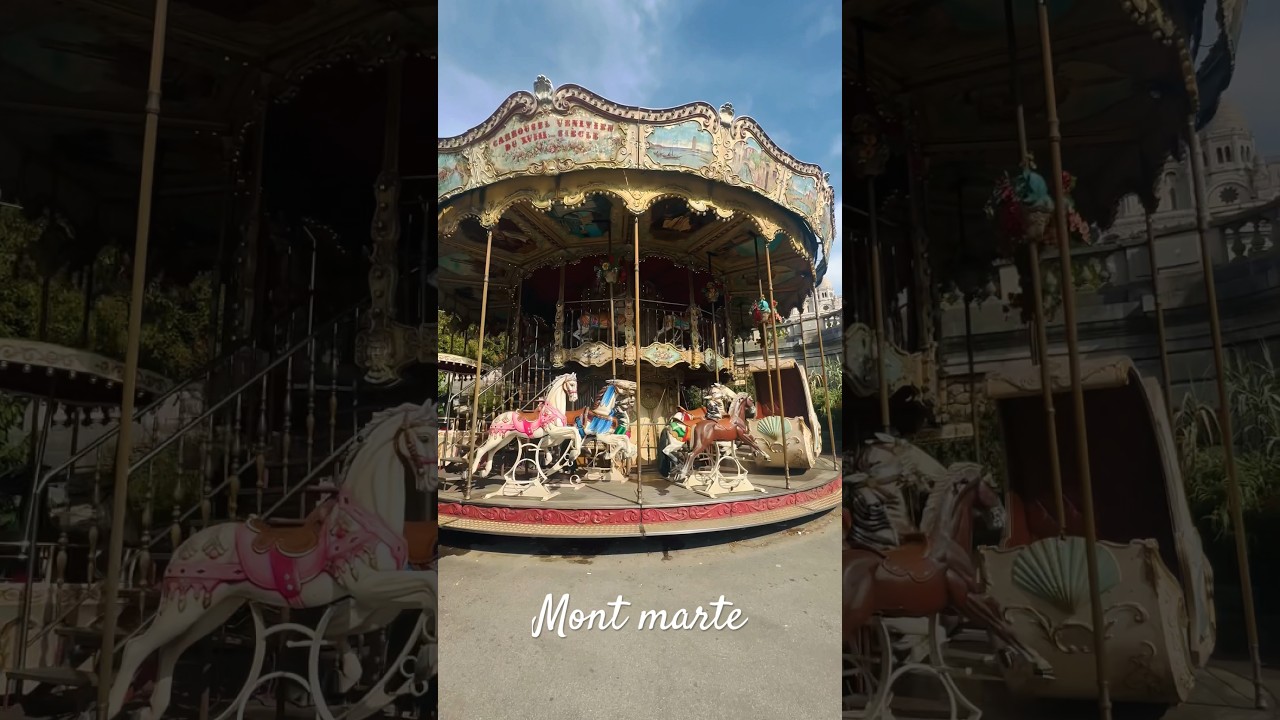 The beautiful carousel 🎠 at Montmartre in Paris 