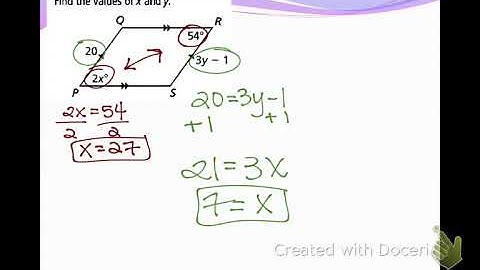 7.2 Properties of Parallelograms Part 2