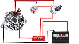 Denso 12v 110AH Alternator Wiring Diagram | How to Connection Denso 3Pin Alternator