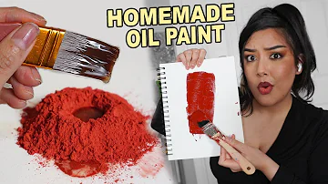 Making Oil Paint From SCRATCH & painting with it..(I can't believe this works lol)