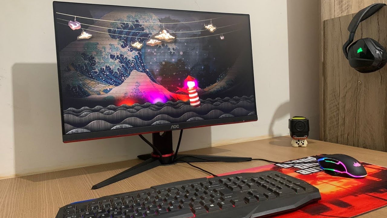 Umboxing COMPONENT ASMR Monitor [ AOC GAMER 75Hz ] C4 - YouTube